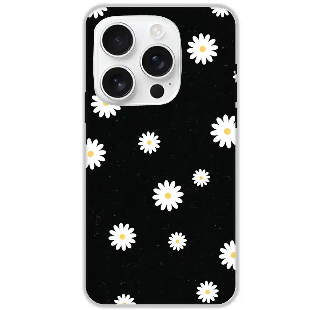 White And Black Flower - Hard Cases For Apple iPhone 14 Pro