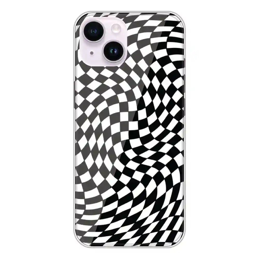 Checks - Printed Silicone Case For Apple iPhone 14 Plus