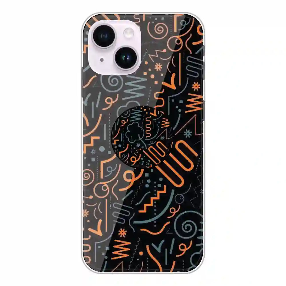 Orange Graffiti - Silicone Grip Case For Apple iPhone 14 Plus