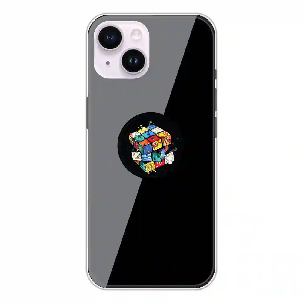 Rainbow Cube - Silicone Grip Case For Apple iPhone 14 Plus