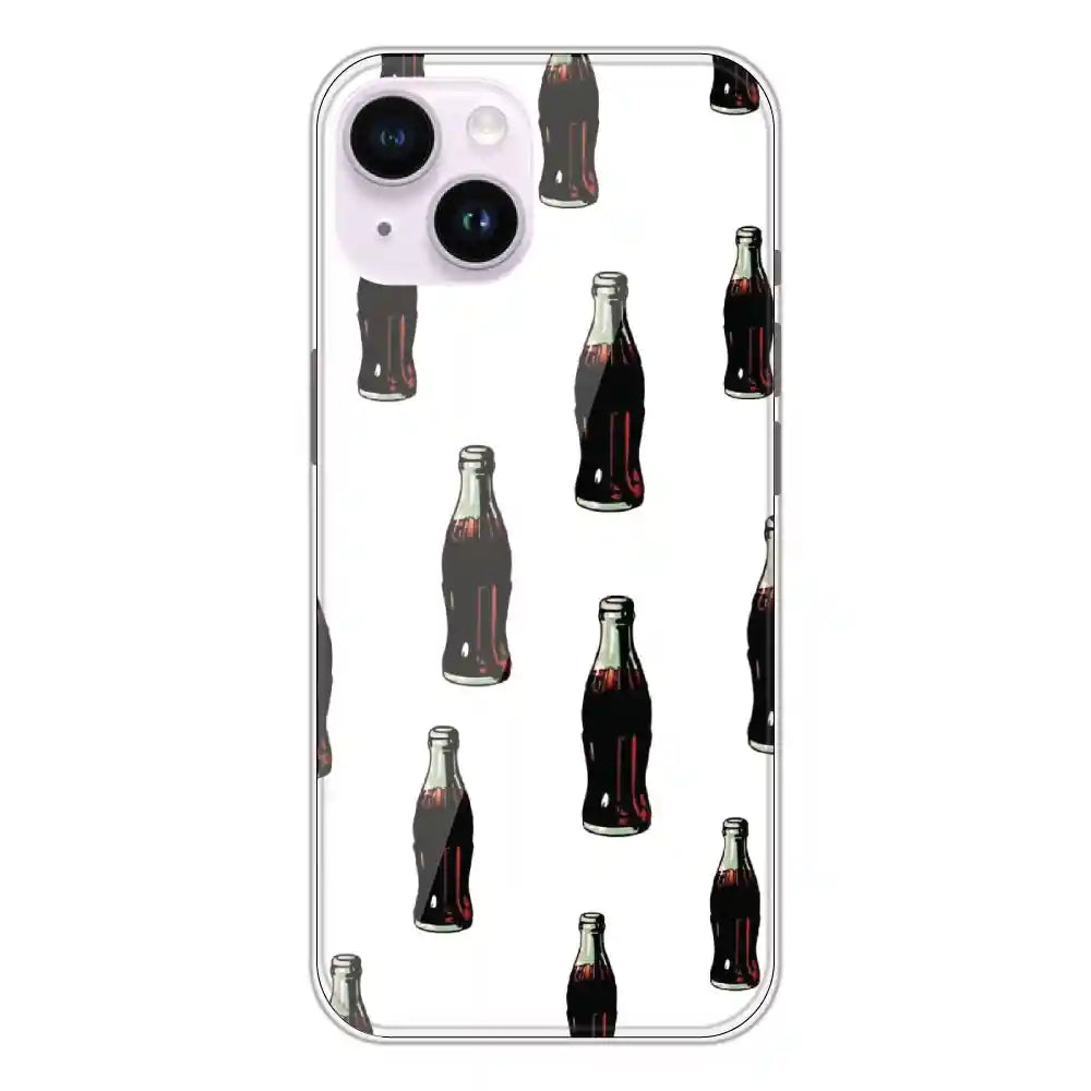 Soft Drinks - Clear Printed Silicone Case For Apple iPhone 14 Plus