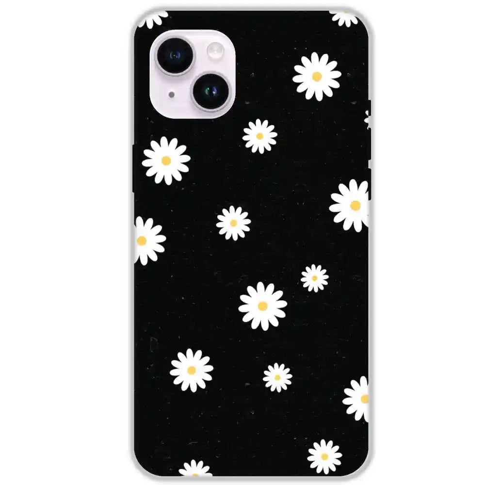 White And Black Flower - Hard Cases For Apple iPhone 14 Plus