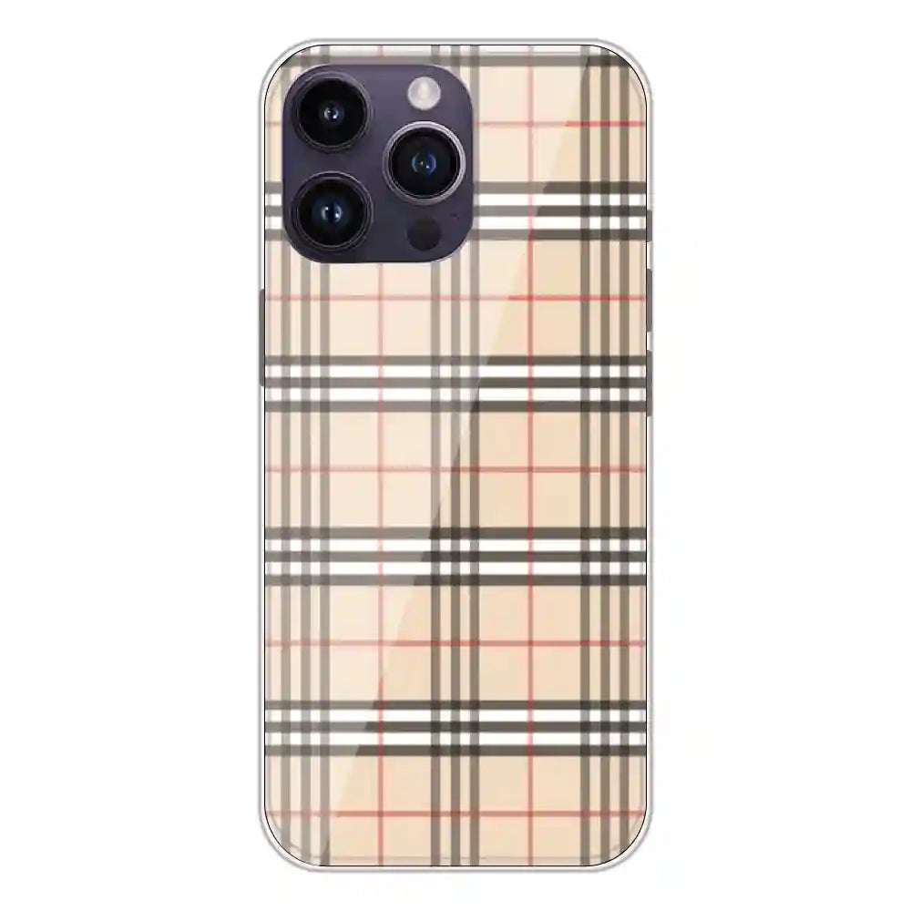Yellow Checks - Printed Silicone Case For Apple iPhone 14 Pro Max