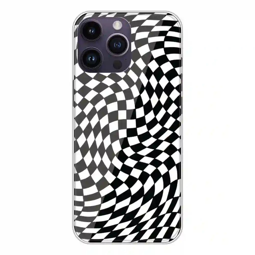 Checks - Printed Silicone Case For Apple iPhone 14 Pro Max