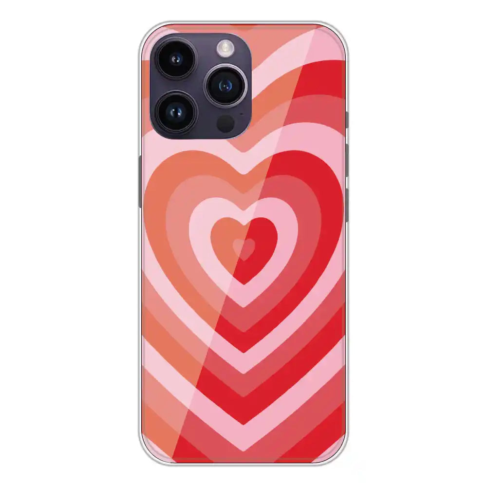 Red Hearts - Printed Silicone Case For Apple iPhone 14 Pro Max