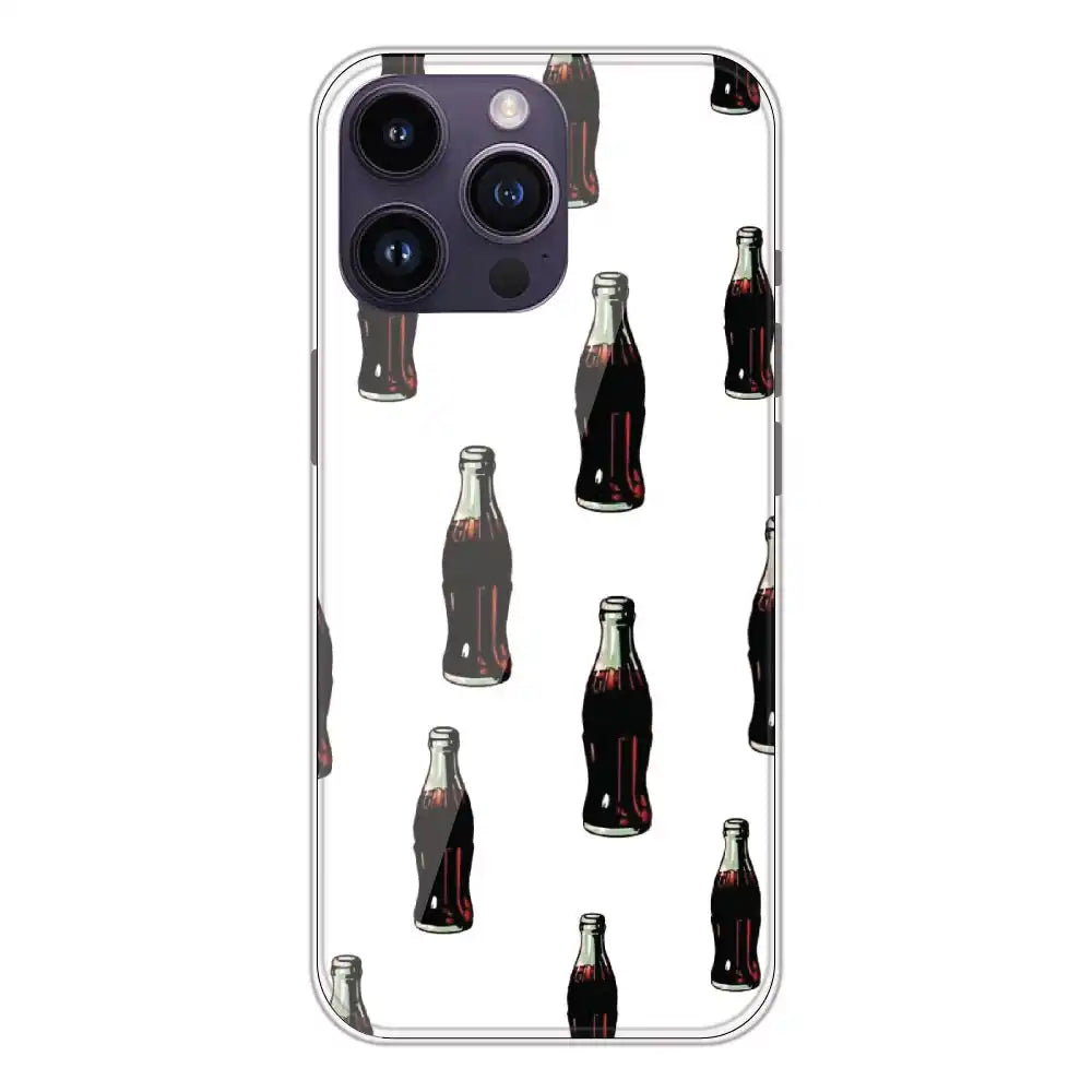 Soft Drinks - Clear Printed Silicone Case For Apple iPhone 14 Pro Max