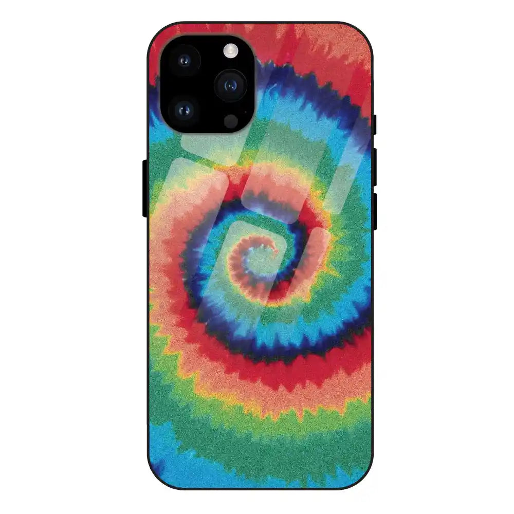 Rainbow Tie Dye - Glass Case For Apple iPhone 14 Pro Max