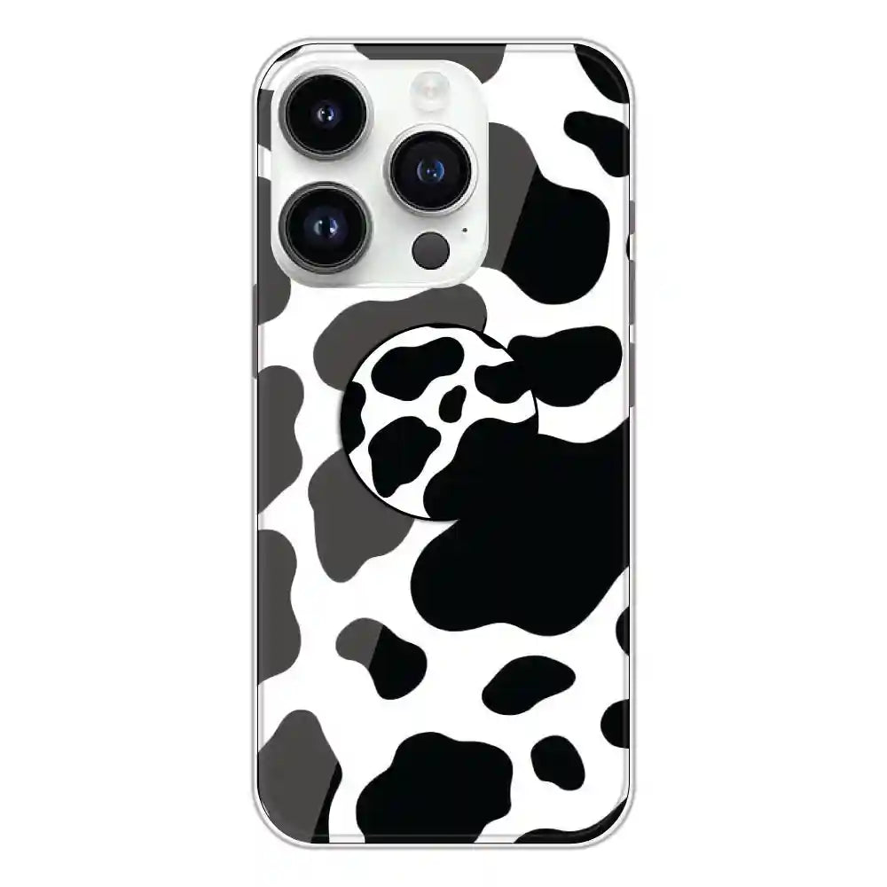 Cow Print - Silicone Grip Case For Apple iPhone 14 Pro