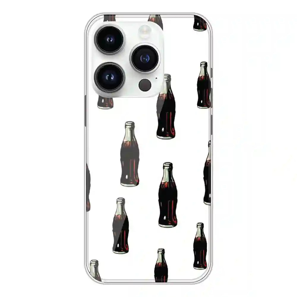 Soft Drinks - Clear Printed Silicone Case For Apple iPhone 14 Pro
