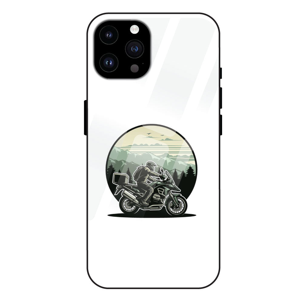 Biker - Glossy Metal Silicone Case For Apple iPhone 14 Pro