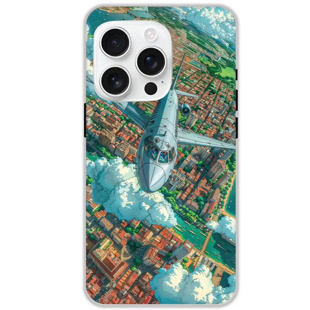 Flying Over City - Hard Cases For Apple iPhone 14 Pro