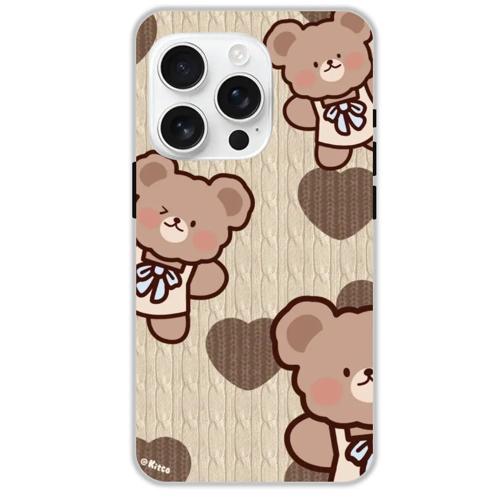 Teddy Heart - Hard Cases For Apple iPhone 14 Pro