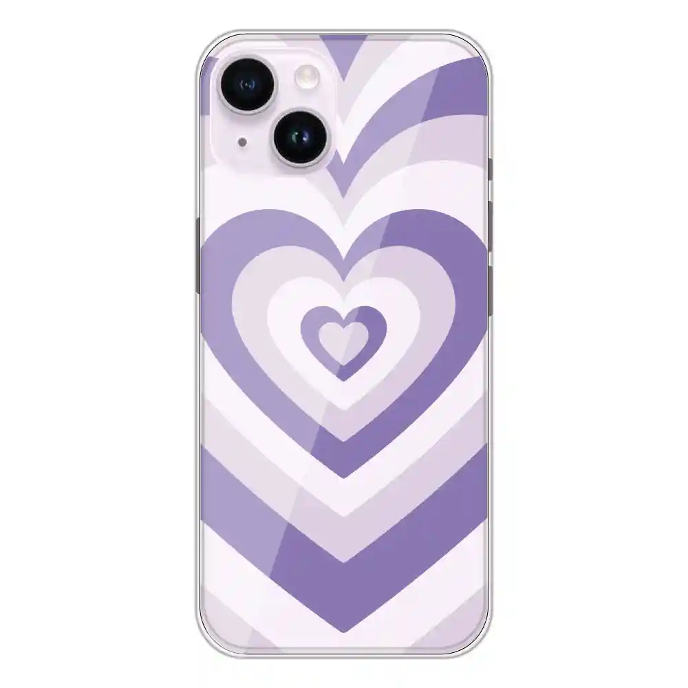 Dark Purple Hearts - Printed Silicone Case For Apple iPhone 14 Plus