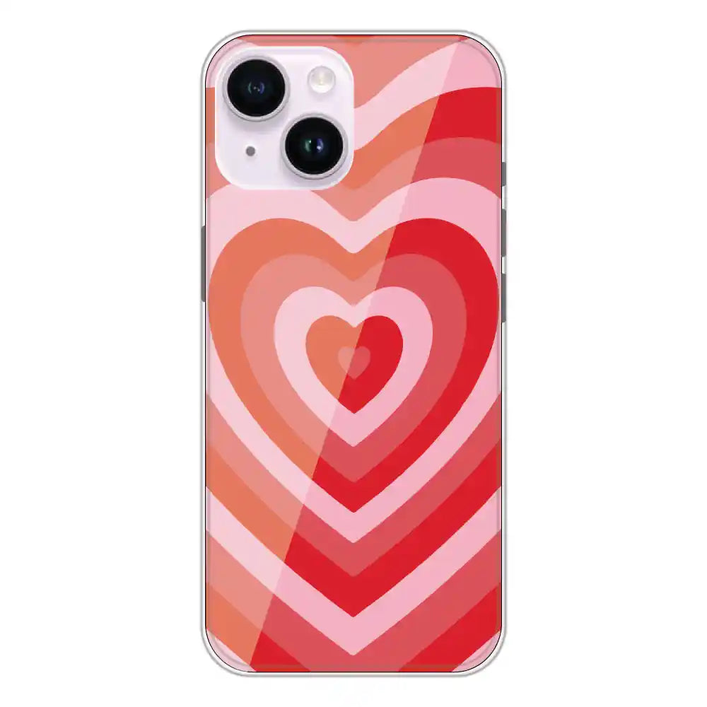Red Hearts - Printed Silicone Case For Apple iPhone 14