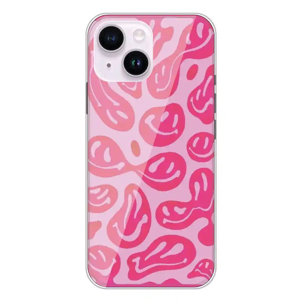 Pink Smiles - Printed Silicone Case For Apple iPhone 14