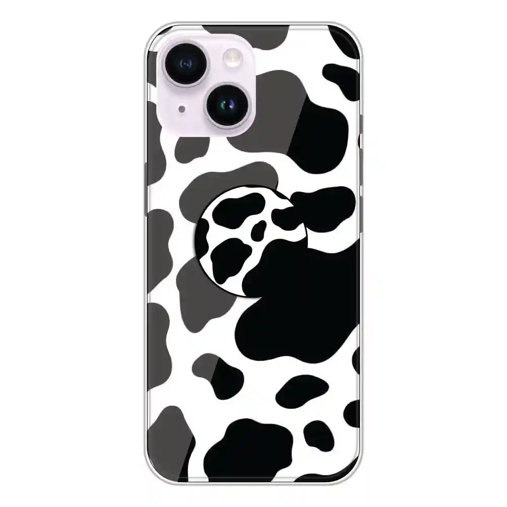 Cow Print - Silicone Grip Case For Apple iPhone 14