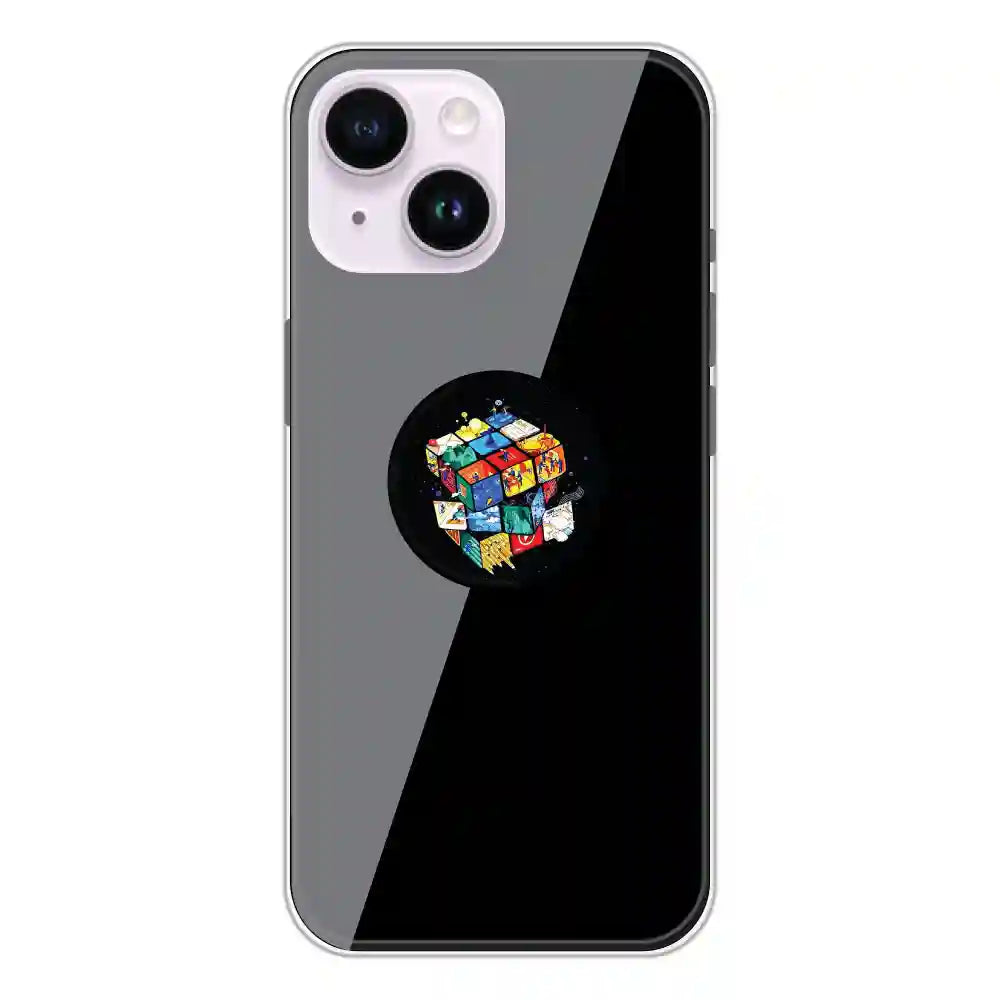 Rainbow Cube - Silicone Grip Case For Apple iPhone 14