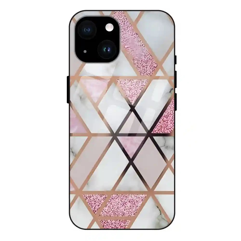 'Blush Prism Geometric - Glass Case For Apple iPhone 14
