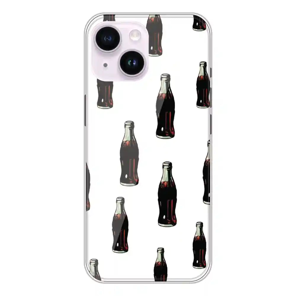 Soft Drinks - Clear Printed Silicone Case For Apple iPhone 14