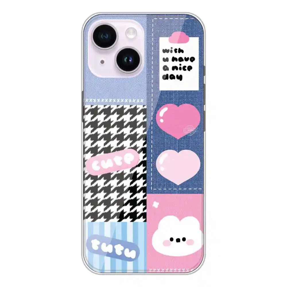 Cute Pink Bear Collage - Silicone Case For Apple iPhone Models apple iphone 14