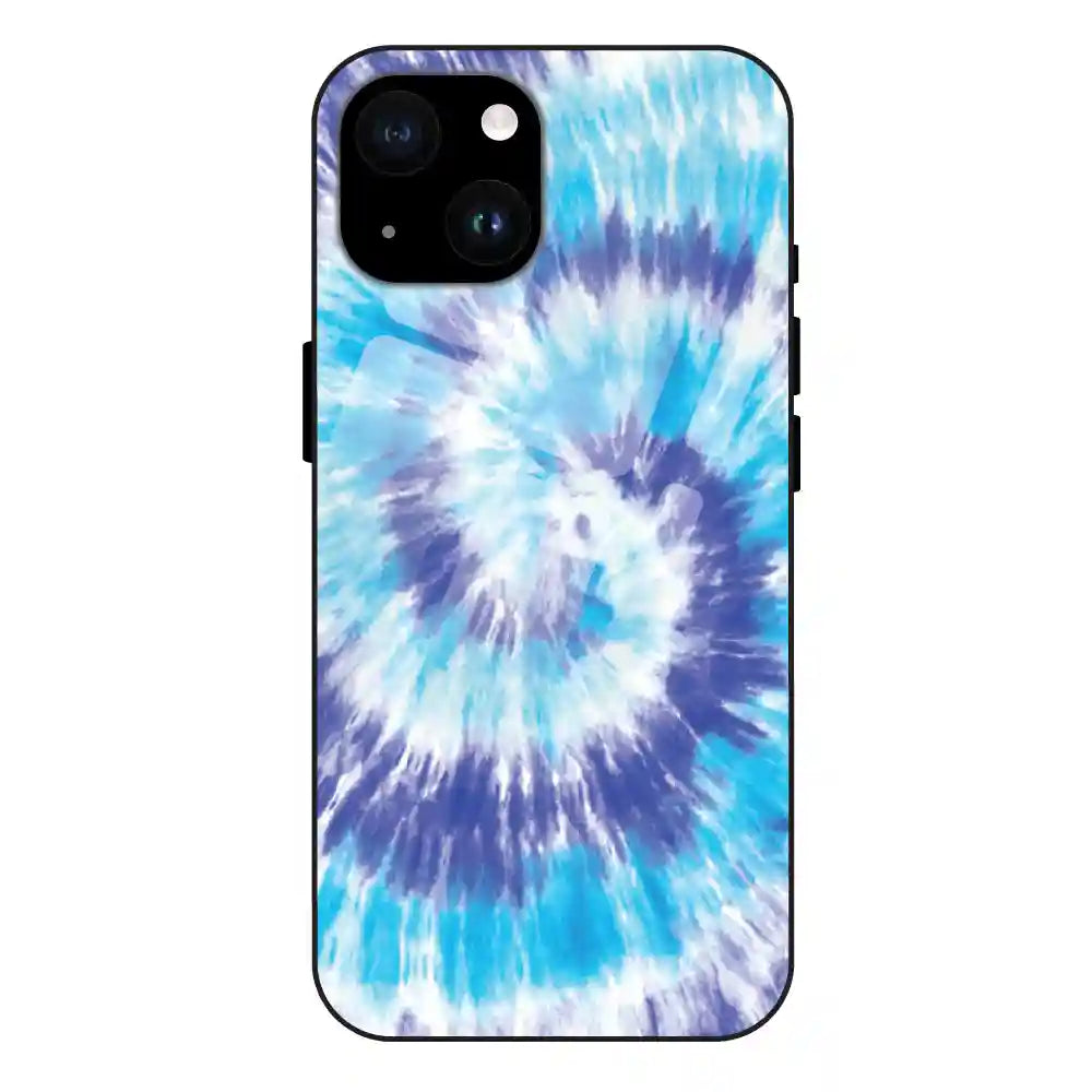 Aqua Tie Dye - Glass Case For Apple iPhone 14