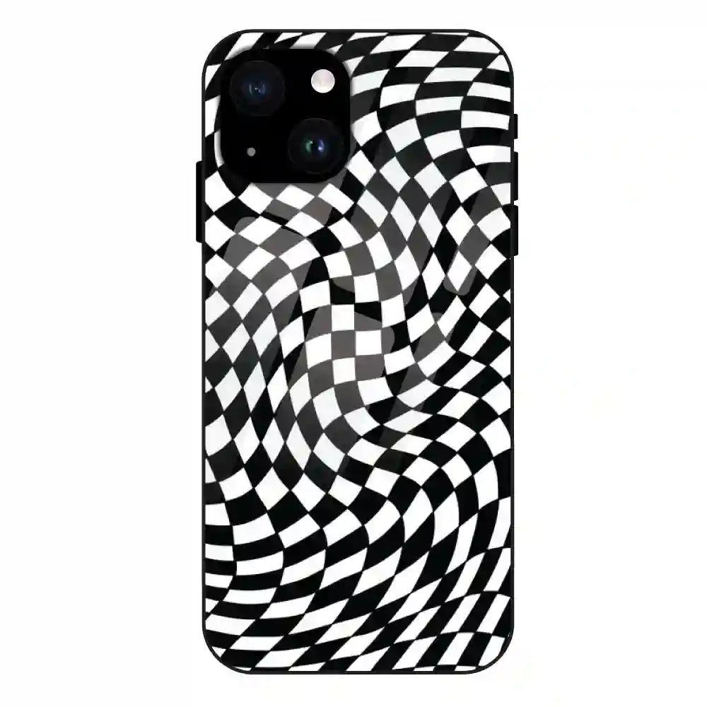 Checks - Glass Case For Apple iPhone 14