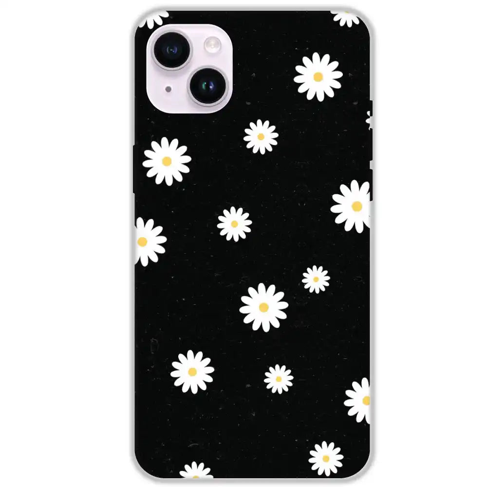 White And Black Flower - Hard Cases For Apple iPhone 14