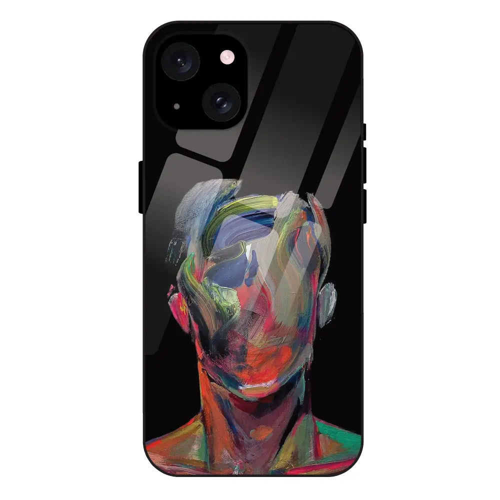 'Face Oil Painting - Glass Case For Apple iPhone 15 Plus