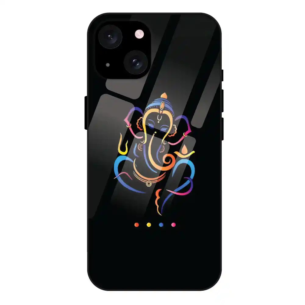'Lord Ganpati - Glass Case For Apple iPhone 15 Plus