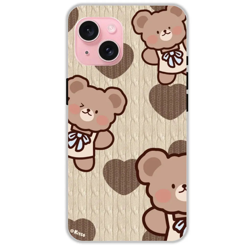 Teddy Heart - Hard Cases For Apple iPhone 15 Plus