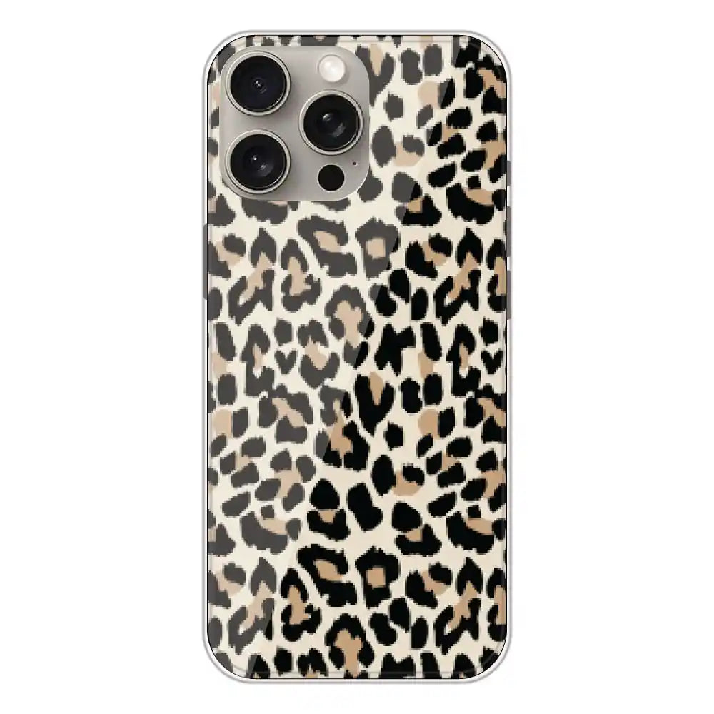 Leopard Print - Printed Silicone Case For Apple iPhone 15 Pro Max