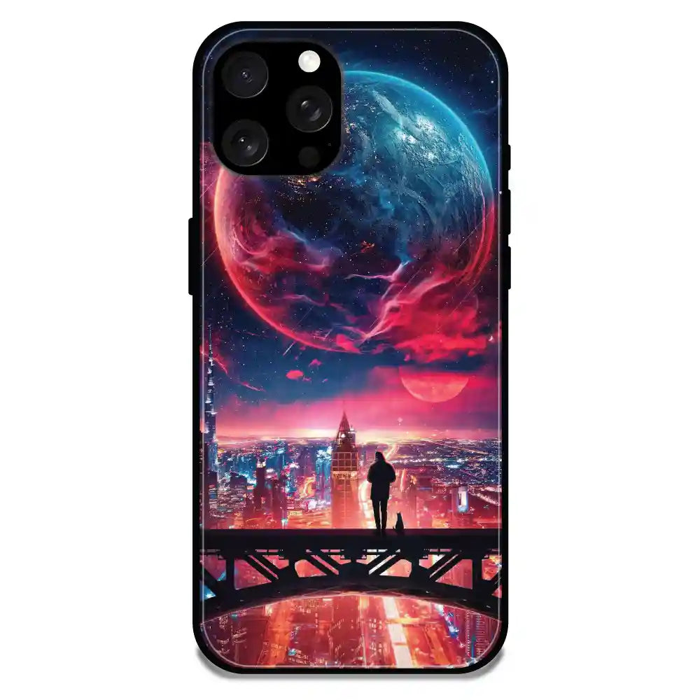 'Night Sky - Glossy Metal Silicone Case For Apple iPhone 15 Pro Max