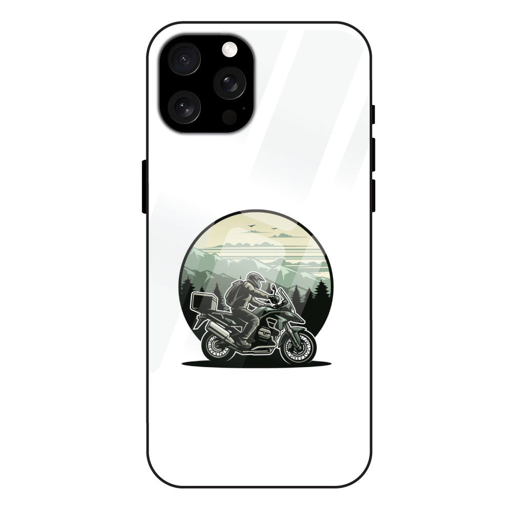 Biker - Glossy Metal Silicone Case For Apple iPhone 15 Pro Max