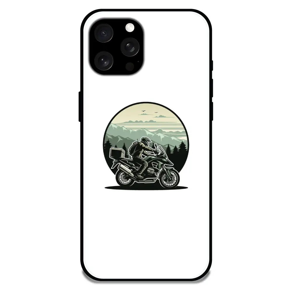 'Biker - Glossy Metal Silicone Case For Apple iPhone 15 Pro Max