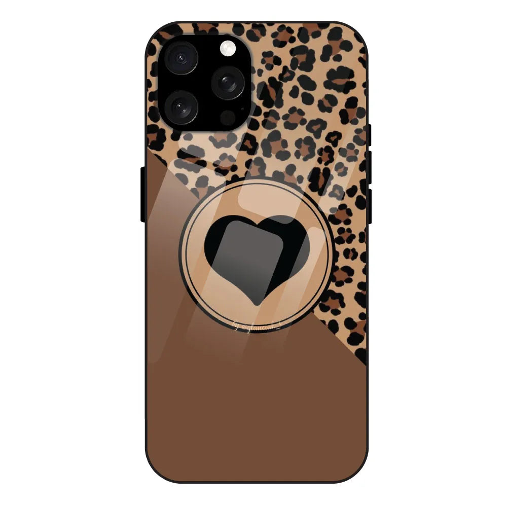Black Heart - Glass Case For Apple iPhone 15 Pro Max