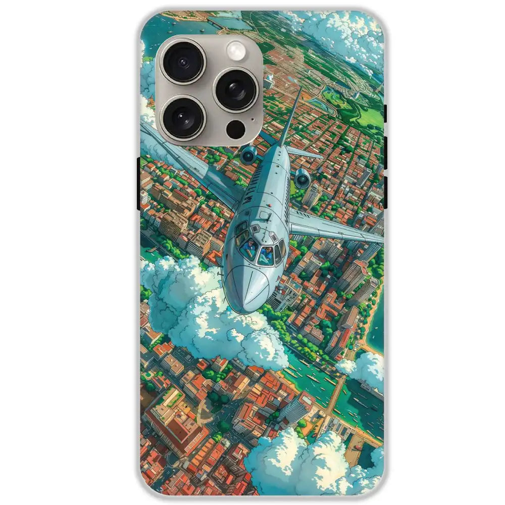 Flying Over City - Hard Cases For Apple iPhone 15 Pro Max