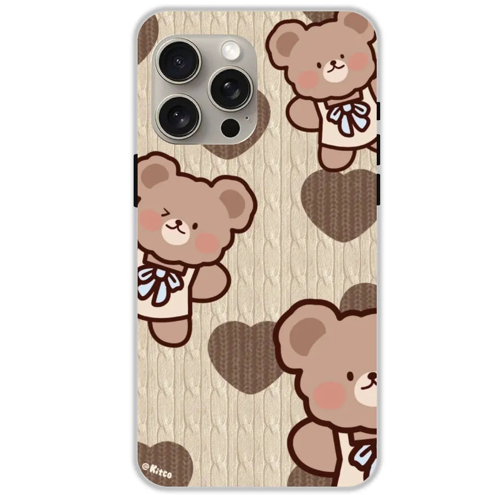 Teddy Heart - Hard Cases For Apple iPhone 15 Pro Max