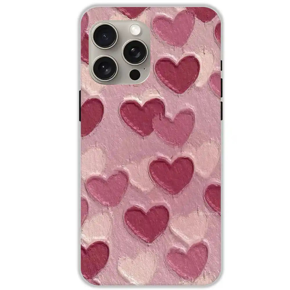 Pastel Hearts Love - Hard Cases For Apple iPhone 15 Pro Max