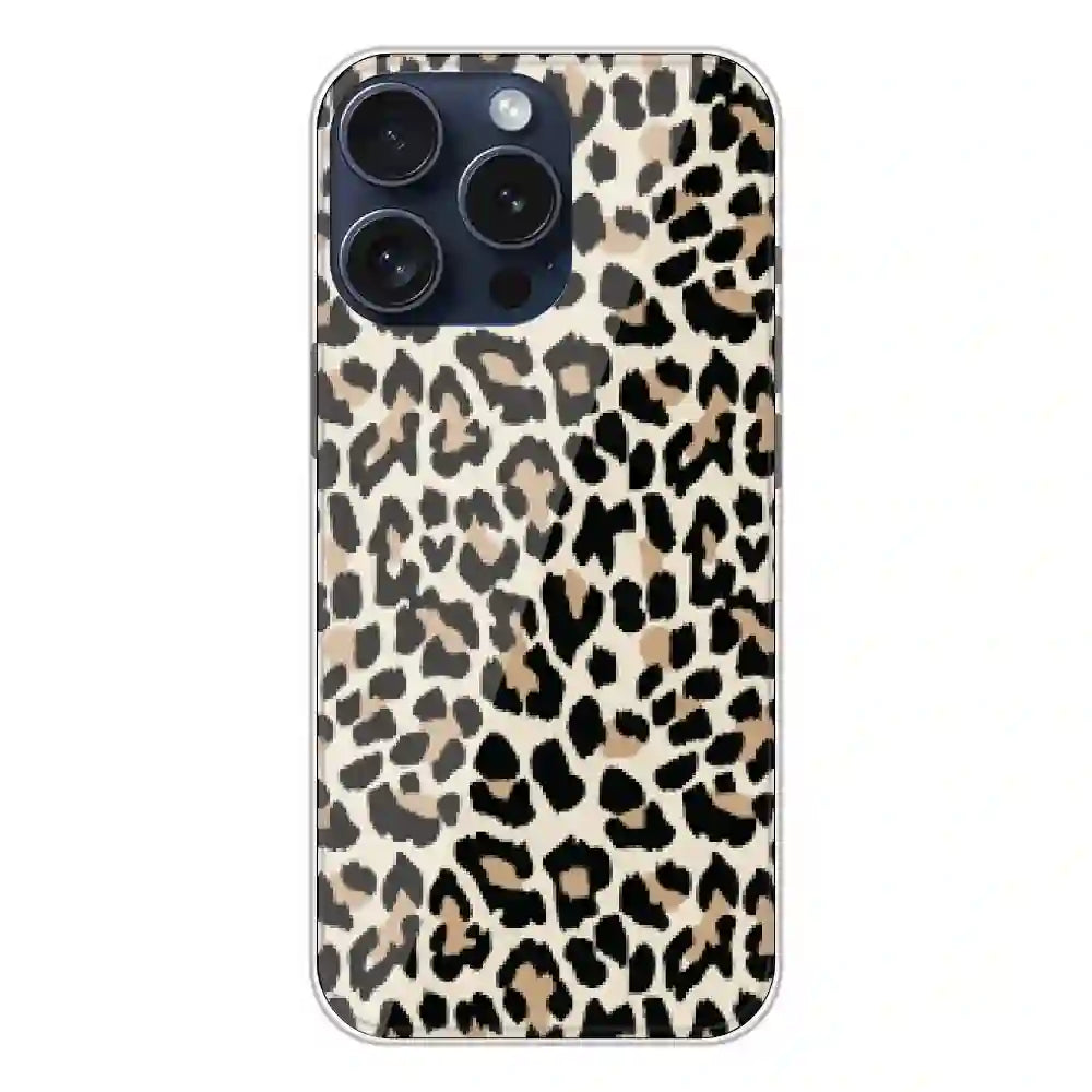 Leopard Print - Printed Silicone Case For Apple iPhone 15 Pro