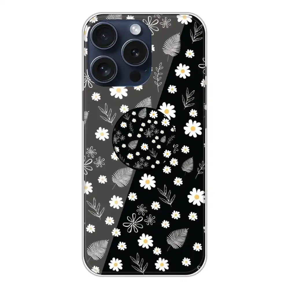 Daisies - Silicone Grip Case For Apple iPhone 15 Pro