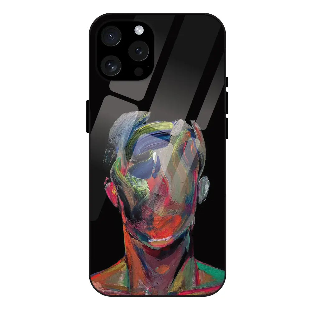 'Face Oil Painting - Glass Case For Apple iPhone 15 Pro
