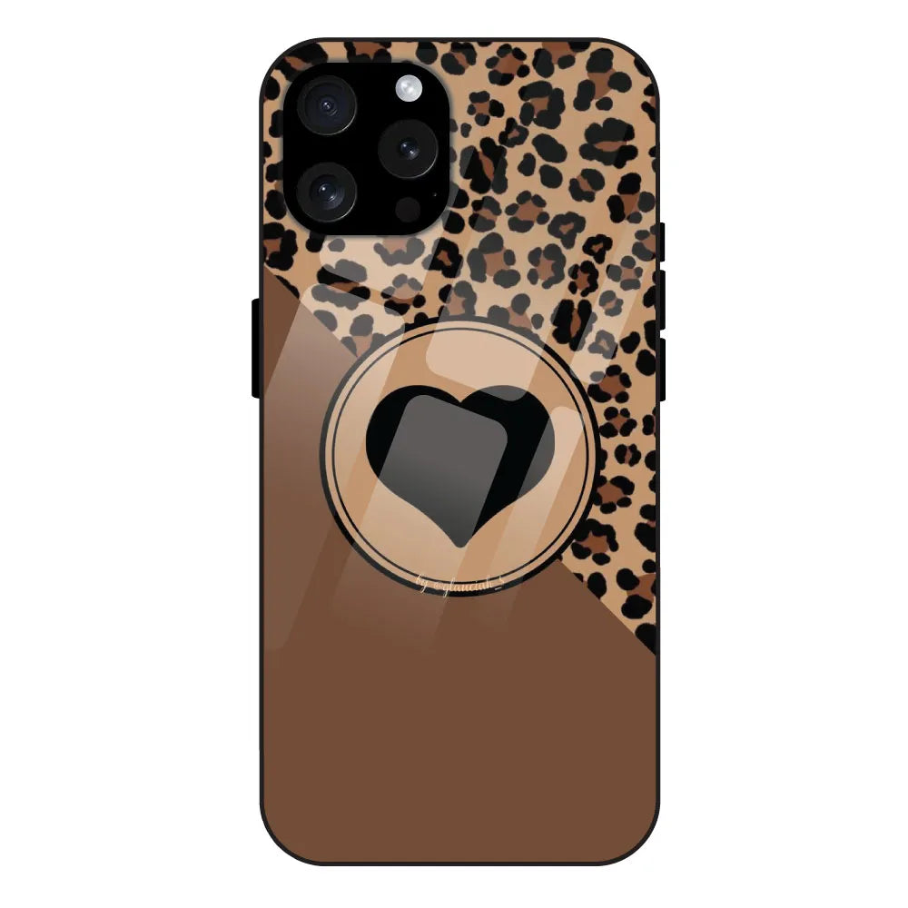 Black Heart - Glass Case For Apple iPhone 15 Pro