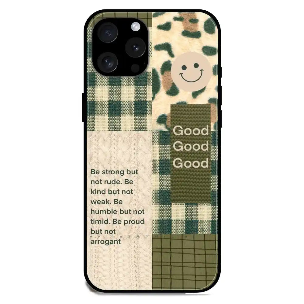 'Patchwork Positivity - Glossy Metal Silicone Case For Apple iPhone 15 Pro