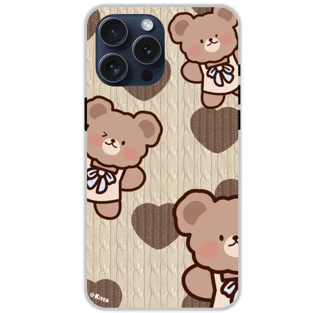 Teddy Heart - Hard Cases For Apple iPhone 15 Pro