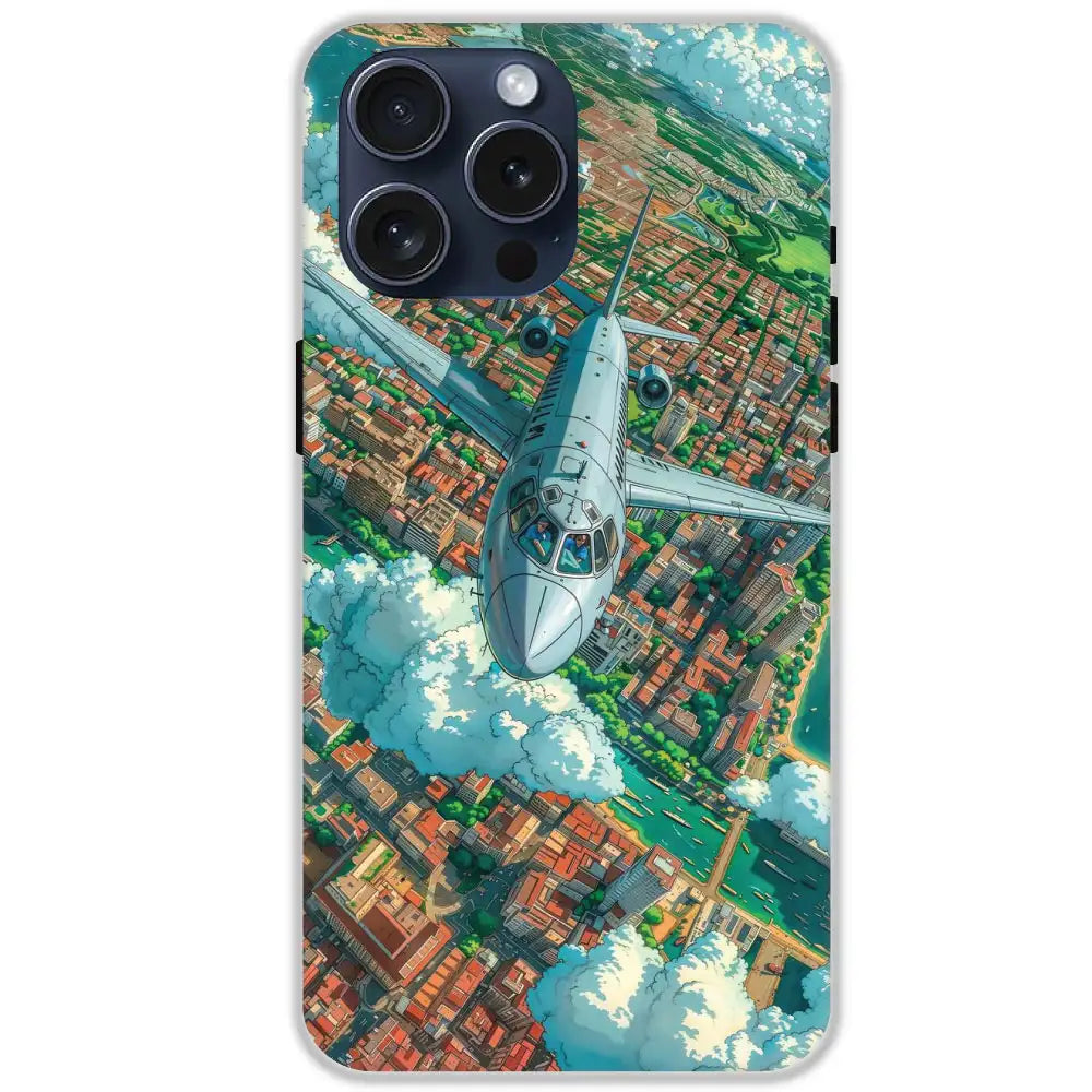 Flying Over City - Hard Cases For Apple iPhone 15 Pro