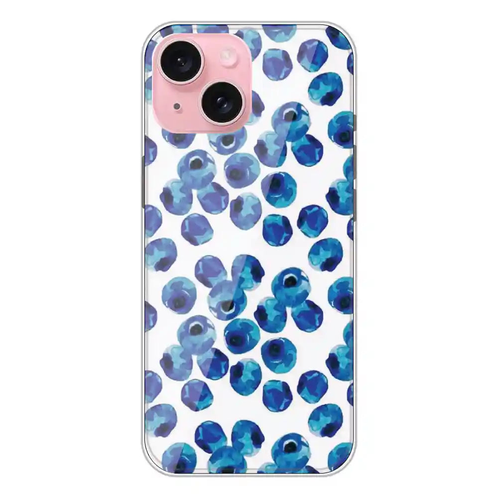 Blueberries - Printed Silicone Case For Apple iPhone 15