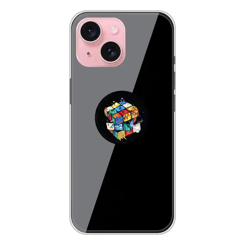 Rainbow Cube - Silicone Grip Case For Apple iPhone 15