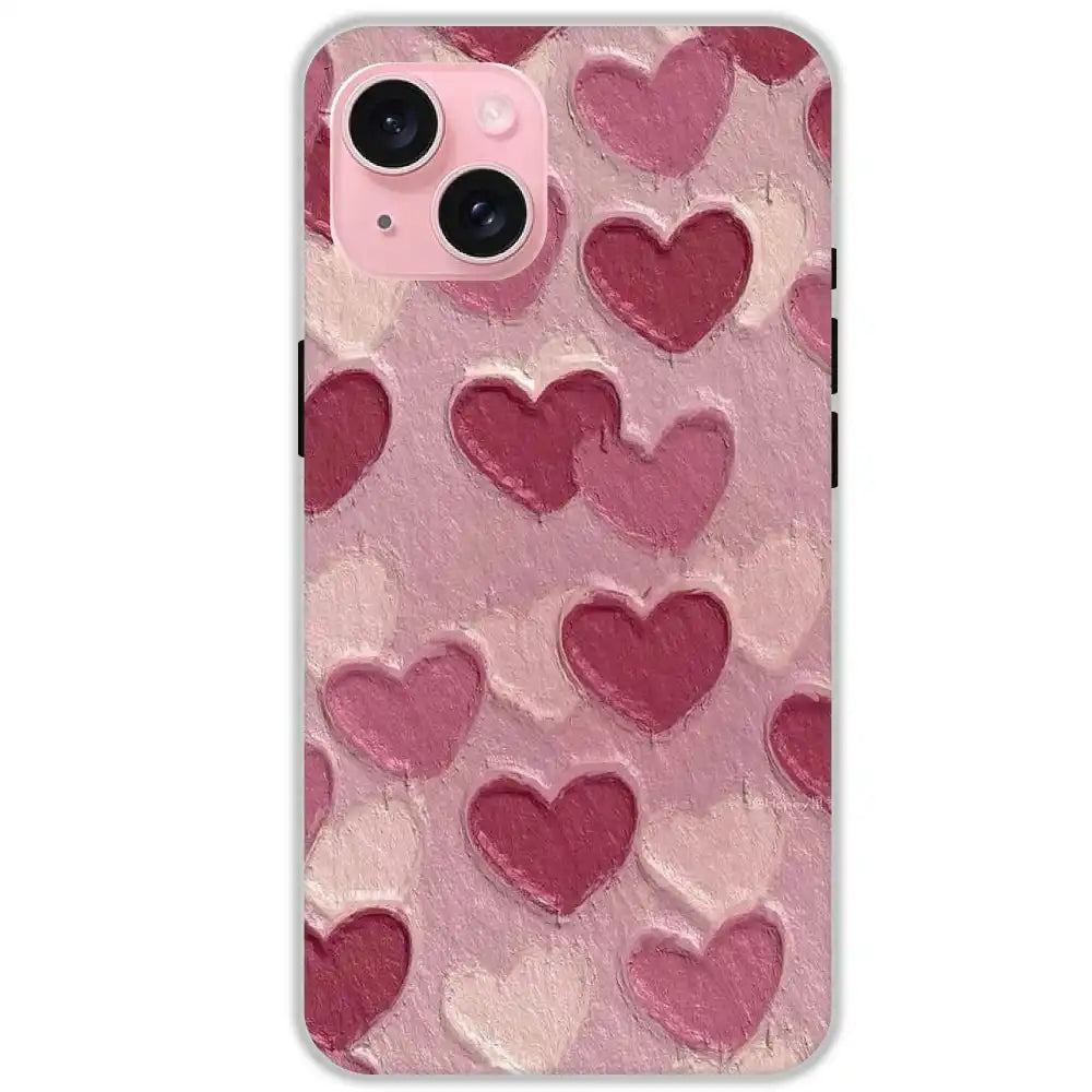 Pastel Hearts Love - Hard Cases For Apple iPhone 15