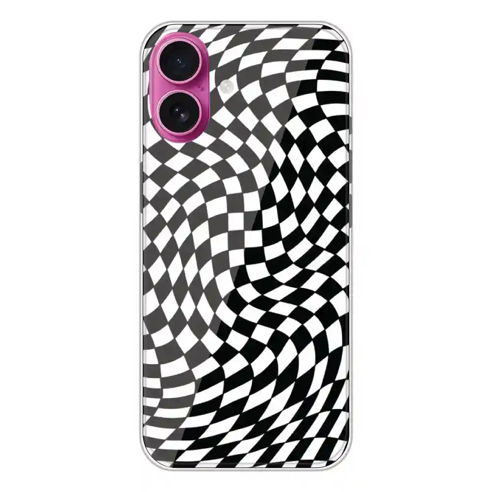Checks - Printed Silicone Case For Apple iPhone 16 Plus