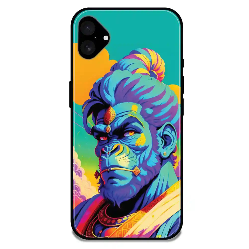 'Lord Hanuman - Glossy Metal Silicone Case For Apple iPhone 16 Plus